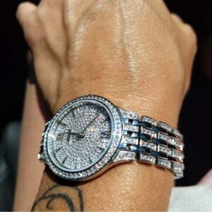 Bulova Silver Women's Watch with Crystal Accents